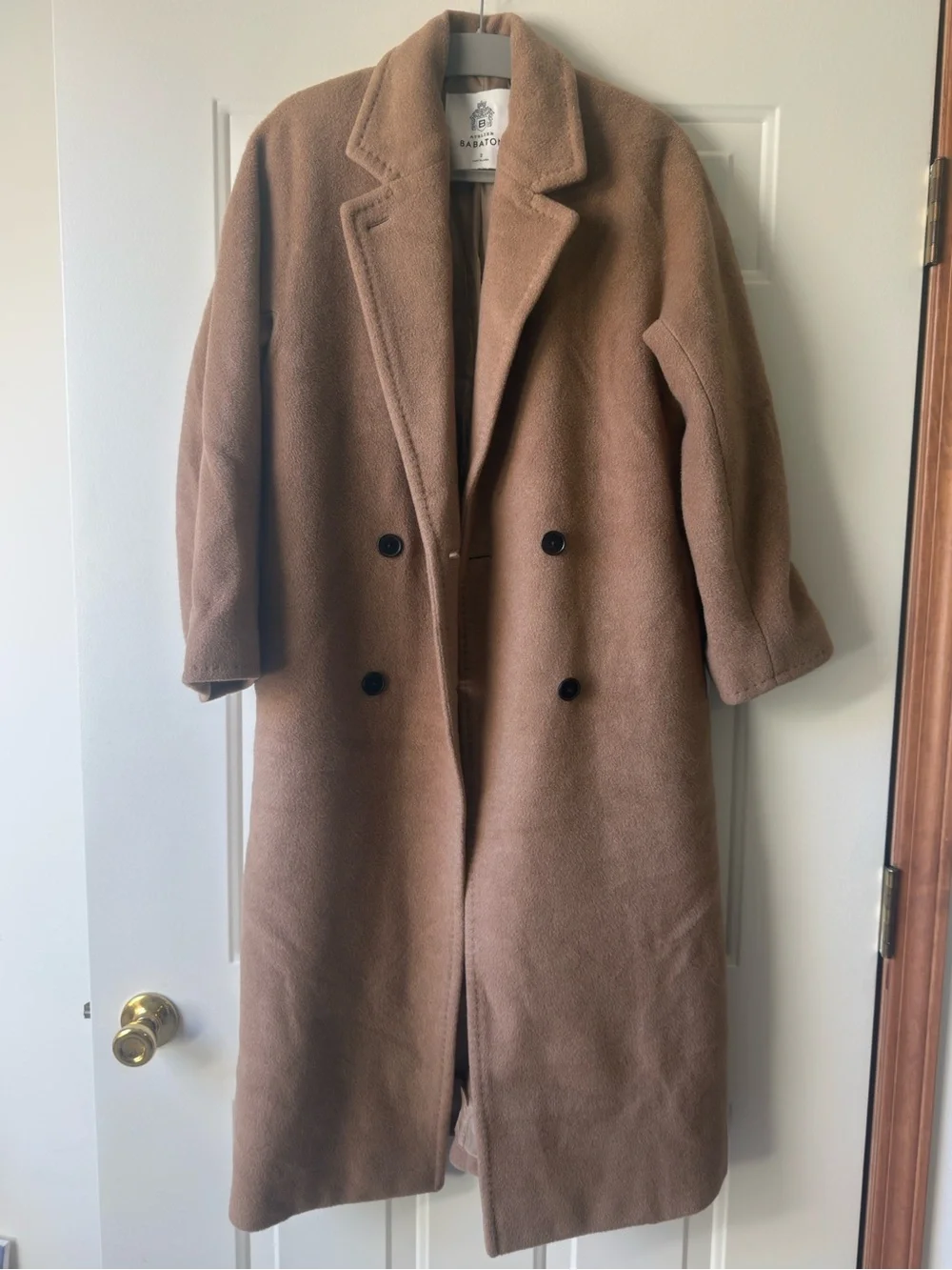 Aritzia babaton atelier slouch camel wool coat size 2 - Picture 7 of 13